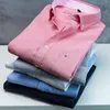 mens Lg Sleeve Shirt Solid Oxford Dr with Left Chest Pocket High-quality Male Casual Regular-fit Tops Butt Down Shirts H0UE#