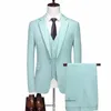 2023 FI New Men's Busin Busin Slim Slim Color Suter / Slim Slim Fit Double Split Dr Dr Blazers Stup