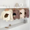 Ensembles de vêtements 2 pièces corée bébé garçons enfants filles printemps automne vêtements en coton enfants sweat-shirt pull hauts pantalons costumes