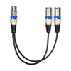 3pin xlr مقبس أنثى إلى مزدوج 2 سد موند y فاصل 30 سم سلك كابل محول لمكبر سماعة سماعات سماعة الرأس خلاط سماعة الرأس