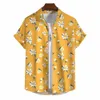 simple Men's Shirt 3d Floral Printed Hawaiian Shirts For Men Daily Casual Short Sleeved Shirts Loose Oversized Man Clothing Tops x0mf#