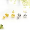 Pass Diamond Testeur Prix de Gros 925 Argent Sterling Vvs Moissanite Diamant Hommes Jaune Tendance Plaqué Or Boucles D'oreilles