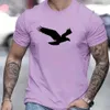 2024 Casual Men's T-shirt Eagle Graphic Clothing Spring Summer Short Sleeve Tops Extra Stora Boys TEES 5XL för herrskjorta 90i1#