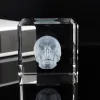 Skulpturen Heißer Verkauf 3D Design Menschliche Oregans Schädel Herz Kristall Laser Würfel Briefbeschwerer Arzt Wissenschaft Geschenke Wohnkultur