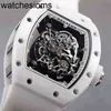 Richarsmill Watch Rakish Mechanical Cool Wrist Watches TV Factory RMS055 Date Minority Ceramic雌のホワイトサファイアはMilemir LBLF 2024 Luxury Style 3o