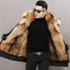 winter Jacket Men Clothing 2023 Fi Faux Fur Lining Hooded Parka Solid Thick Coat Male Y122 y4JE#