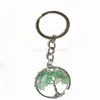 Porte-clés en pierre naturelle, perle ronde de 30mm, arbre de vie, sac, chaîne de voiture, pendentif, livraison directe, bijoux Ot9Hu