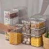 Bottiglie di stoccaggio Contenitori per alimenti a prova di perdite Set di barattoli sigillati con capacità in plastica per alimenti per cereali da cucina Frutta da frigorifero