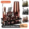 20 pezzi Completo professionale cocktail boston shaker drink Kit barista mixer cocktail Set utensili domestici per l'ospitalità 240319