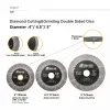 Zaagbladen SHDIATOOL 1pc Dia105/115/125mm Diamond Cutting Grinding Blade Ceramic Tile Marble Saw Cutter X Mesh Turbo Segment Cut Disc