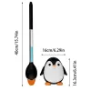 Ensembles de brosses de toilette de nettoyage pingouin, tête de brosse incurvée murale avec poils en silicone, éviers de nettoyage, baignoires, accessoires de salle de bains