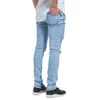 Mannen Jeans Zwart Stretch Vernietigd Gat Ontwerp Fi Enkel Rits Jeans Gescheurde Jeans voor Mannen Skinny Distred Slim Beroemde h7C4 #