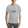 Męski Polos Hillman Minx Classic z lat 50. Brytyjski samochód czarny zarys graficzny koszulka T-Shirt Summer Top Sports Fan Męskie Białe T koszule
