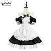 Kleur Cosplayer Kawaii Lolita Dr Vrouwen Maid Cosplay Kostuum Servant Cos Pak Volwassen Zwart Dr Halen Anime Kleding B9x1 #