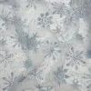 Tkanina 1yard Wysokiej jakości niebieski płatek śniegu cekina haftowana z lodu i haftowa haftowa z lodu i królowa śniegu 135 cm