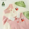 T-shirt Amila Baby Girl POLO 2023 Estate New Cute Cartoon Stampa Patchwork Colore Moda T-shirt traspirante Abbigliamento per bambini 0-6Y24328