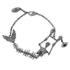 viviennes jewlery designer for viviane westwood bracelet women High Quality Skull Fishbone Chain Mermaid Bracelet Unisex Mens and Womens High Edition