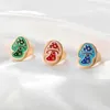 Cluster Rings Women Creative Geometry Ring Europe And America Cute Dripping Oil Mushroom Personality Fun Exaggerated Jewelry Accessories