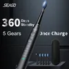 Seago Electric Sonic Toothbrush USB Rechargeable Adult 360 Days Long Battery Life with 4 Replacement Heads Gift SG575 240325