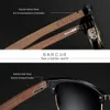 BARCUR Natural Wooden Sunglasses for Women Polarized Walnut Mens Sun Glasses Handmade Wood Eyewear Accessory Oculos 240322