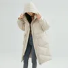 Winter Damen Kaltmantel Weiße Ente Daunenjacken für Damen 2023 Warm Dick LG Parkas Reißverschluss Kapuze Fi Oberbekleidung B119 680L #