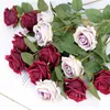 Dekorative Blumenkränze, simulierte Rose, einzelne Flanell-Heimdekoration, Valentinstagsblume, künstliche Tropfenlieferung, Gartenfest, Dhlef