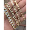 Hip Hop Necklace Fashion Men Miami Solid Gold Jewelry Custom Full Diamond Moissanite Cuban Link Chain Price