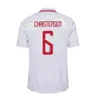 2024 25 Danimarka Futbol Formaları Eriksen Ev Kırmızı Uzak Beyaz 24 25 HOJBJERG Christensen Skov Olsen Braithwaite Dolberg Futbol Gömlekleri Jersey