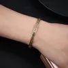 Stylish Simple 18K Gold Ins Style National Great Wall Pattern Armband bleknar inte Titanium Steel Women's Armband