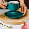 Tazze Tazzine da caffè in ceramica con piattino Set con confezione regalo Fine porcellana Decorazione di nozze Bicchieri Tè pomeridiano Utensili da cucina