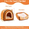 ZOUPGMRHS Pet Soft Guinea Pig Bed Rabbit Bed Cozy Guinea Pig Hideout House Bunny Hideout (Brown)