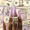Vishowco anel de nome personalizado ouro aço inoxidável personalizado hip hop carta de moda feminina para presente 2207263214