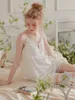 Vêtements de maison Vintage princesse Sexy sans manches coton pyjamas ensembles pour dame été Shorts pyjamas doux vêtements de nuit amples