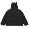 High Street Parkas Men Hip Hop Retro Skull Haft Little Devil Designer Kurtki Winter Harajuku Hooded Parka Pleats 76Uf#