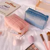 Bolsas de almacenamiento 2024 Mujeres Cosmética Bolsa de felpa suave Maquillaje esponjoso Lavado de viaje Bolso Lady Regalo