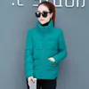 2022 New Autumn Winter Ladies Short Cott Jacket Embroidery Keep Warm Thicken Bread Service Stand-up Collar Loose Women's Coat j0jI#