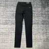 Schwarz W Water Jeans Ripped Do Old Lila Leder Patch Slim Butts Jeans Männer High Street O9df #