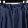 Nouveau 2023 Automne Grande Taille Jeans Pour Femmes Taille Haute Élastique Lâche Bleu Noir Couleur Jeans Pantalon Coréen Fi Pantalons Décontractés i96A #