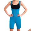 Women'S Jumpsuits & Rompers Women Sweat Fitness Shapers Thermal Bodysuit Fl Body Shaper Sauna Slimming Waist Trainer Corsets Drop Del Dheob