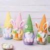 Poupée de pâques sans visage, lapin, œuf de radis, décoration d'ambiance de fête, en stock, nouvelle collection