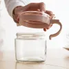 Burkar Creative Sealed Glass Covered Spice Jar Set Hushåll Kök Transparent Salt Shaker Cruet ZP7191024