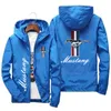 spring and Autumn Ford Mustang Car Logo Print Hooded Jacket Fi Charge Jacket Windbreaker Men's Casual Outdoor Clothing a6D4#