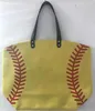 Sacs de plein air 2021 Toile Beach Sports Half Baseball Softball Fourre-tout Football Shouder Girl Volleyball Totes Stockage Drop Livraison en plein air Dhevd