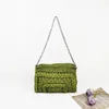 Evening Bags Summer Handmade Soft Woven Straw Beach Bag For Women Hand-crochet Paper Weaving Shoulder Vacation Casual Outing Travel