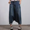 Denim Cross-Hosen Frauen Baggy Jeans Aladdin Indische Nepal Cowboy Bloomers Vintage Mi Streetwear Hip Hop Hosen 33JS #