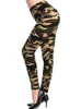 cuhakci Camoue Printed Women Leggings Fitn Leggins Gym High Elastic Skinny Army Green Jegging Sport Pencil Pants New K7Ws#