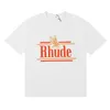 Högkvalitativ rhude skjorta shorts sommar ny stil designer mens t shirt europe america mode män kvinnor tshirts