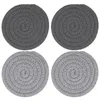 Tapis de Table protecteurs résistants à la chaleur, ensemble de 4 coussinets isolants ronds épais résistants à la chaleur pour la cuisson des plats