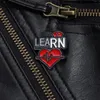 Learn Heart Electrocardiogram Enamel Pins Funny Heartbeat Lapel Badge Brooches for Clothes Collar Decorative Backpack Jewelry