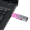 Usb Flash Drives Pink Metal Rotating 32Gb 2.0 Pen Drive Thumb Storage Enough Memory Stick For Pc Laptop Book Tablet Drop Delivery Comp Otnrq